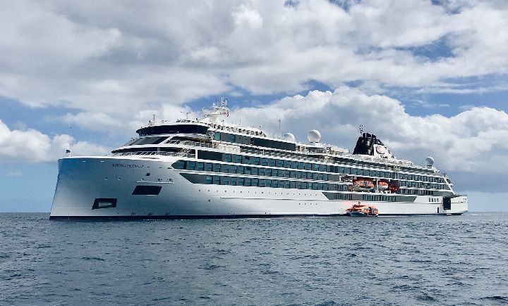 The expedition ship Viking Octantis at sea